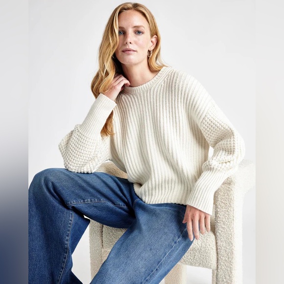 Splendid white cashblend Ribbed Sweater